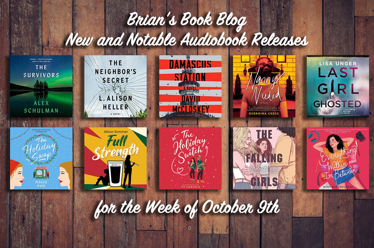 New and Notable Audiobook Releases for the Week of October 9th on Brian’s Book Blog