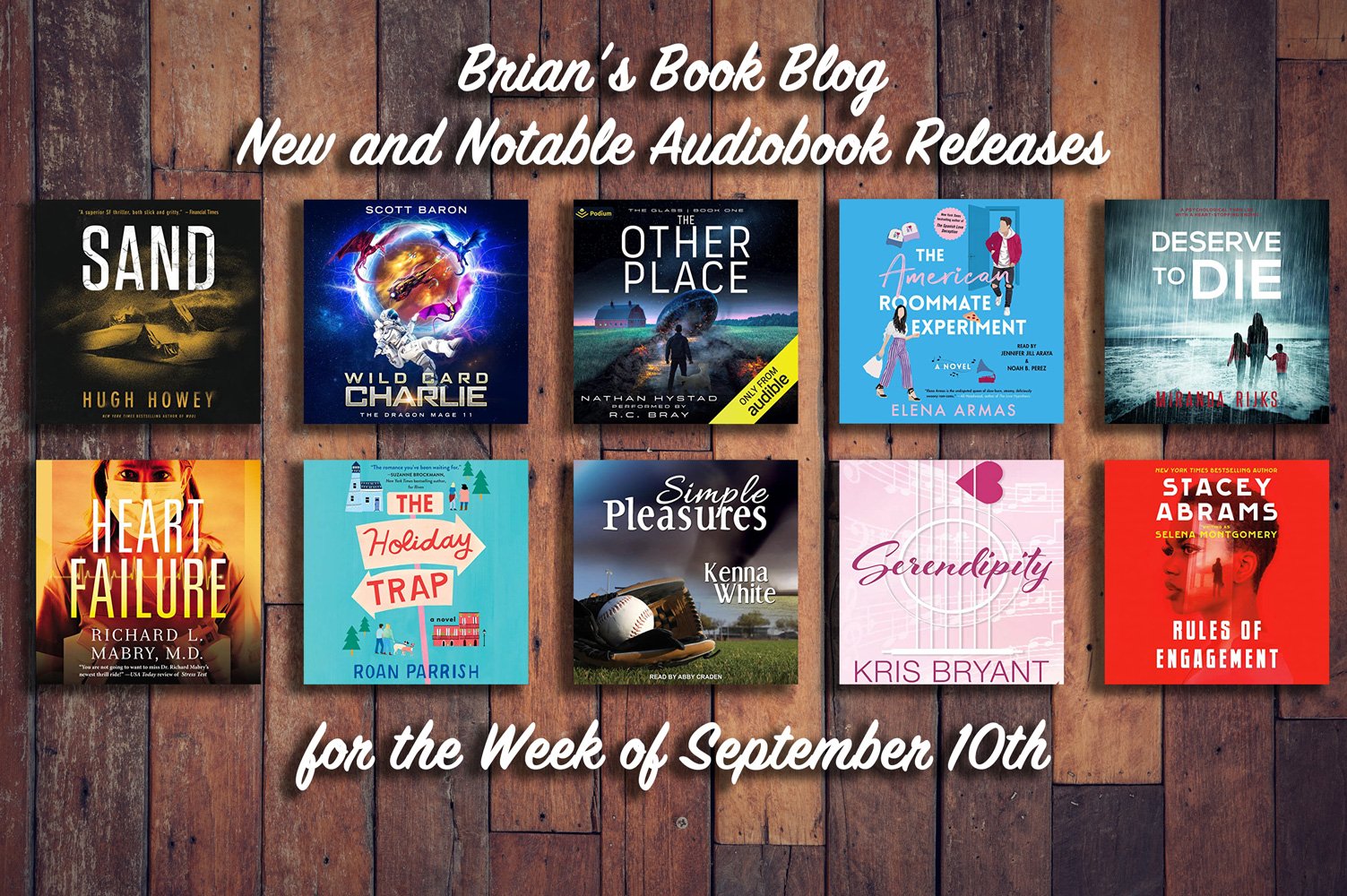 New and Notable Audiobook Releases for the Week of September 10th on Brian’s Book Blog
