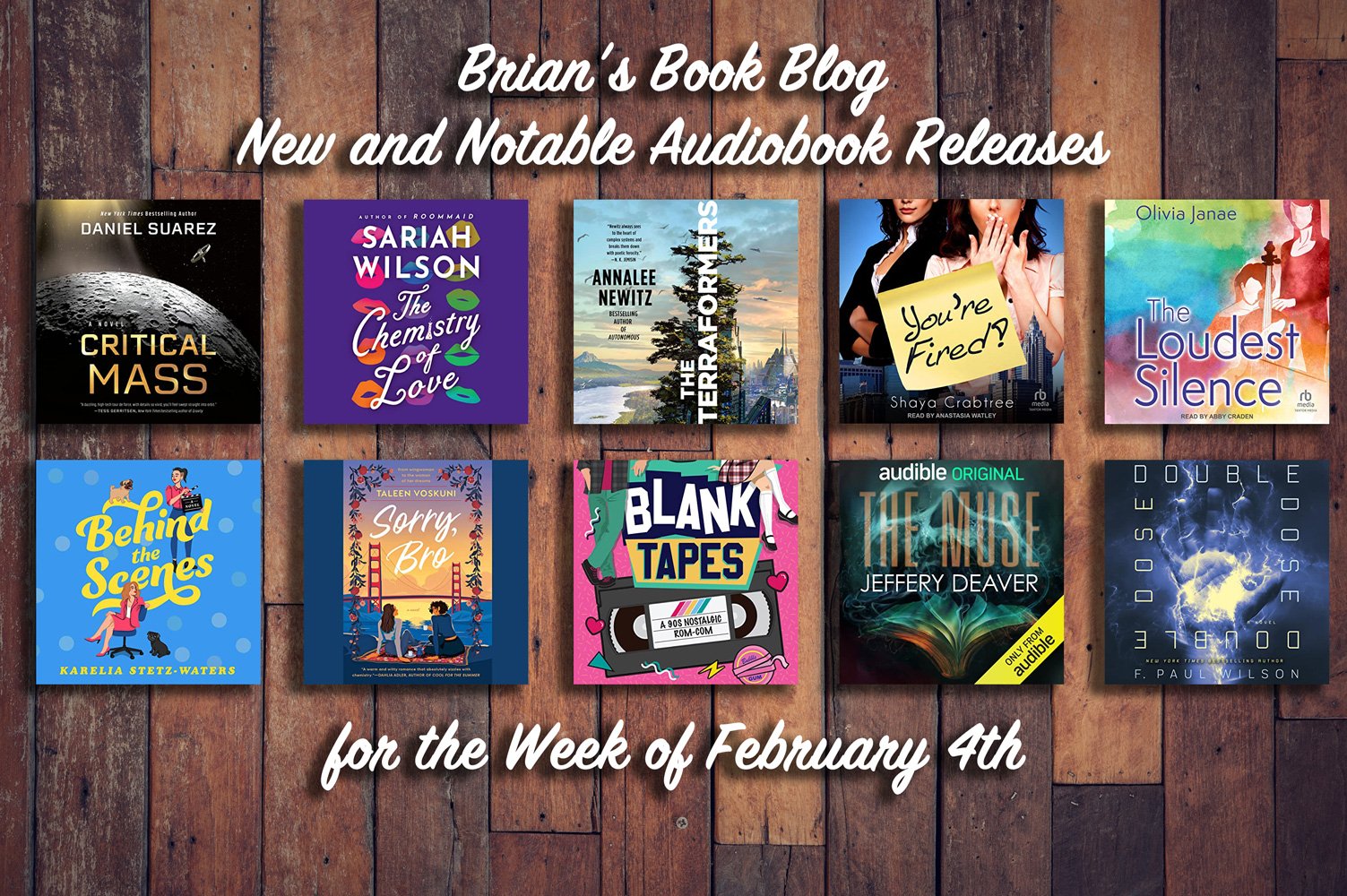 New and Notable Audiobook Releases for the Week of February 4th on Brian’s Book Blog